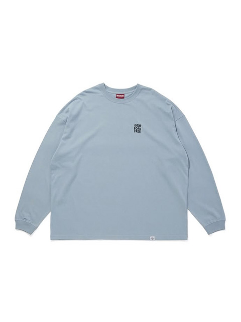 HIDE&SEEK Mesh L/S Shirt スポーツロングスリーブシャツ HIDE AND SEEK - 【ラスト1点】30 L/S Tee (SAX) / プリント