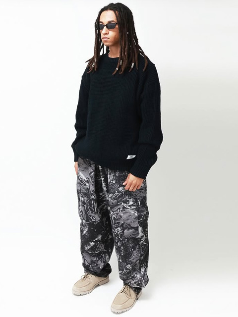 Hide and Seek 「Heavy Waffle Knit Sweater 」 クルーネック コットン