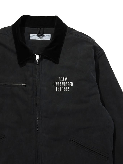 Hide and Seek 「Ox Work Zip Jacket（Washed）」 オックスフォード パ