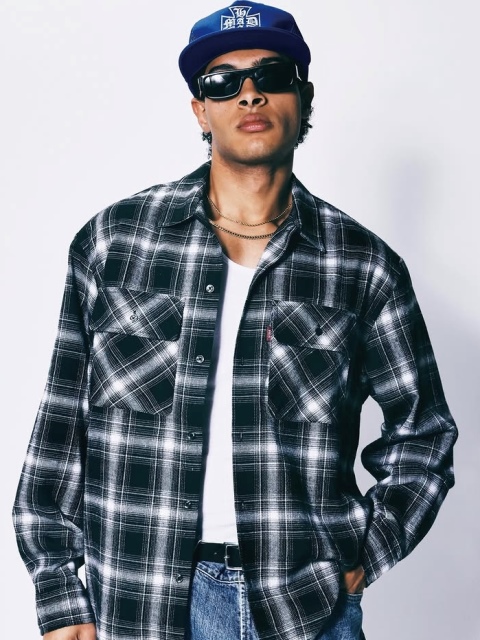 Hide and Seek 「Ombre Check L/S Shirt（25AW）」 オープンカラー