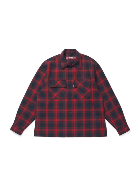 Hide and Seek 「Ombre Check L/S Shirt（25AW）」 オープンカラー