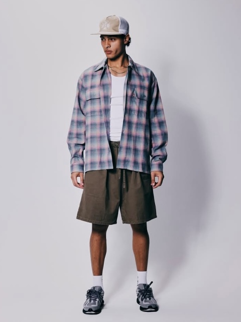 Hide and Seek 「Flannel Check L/S Shirt」 オープンカラー