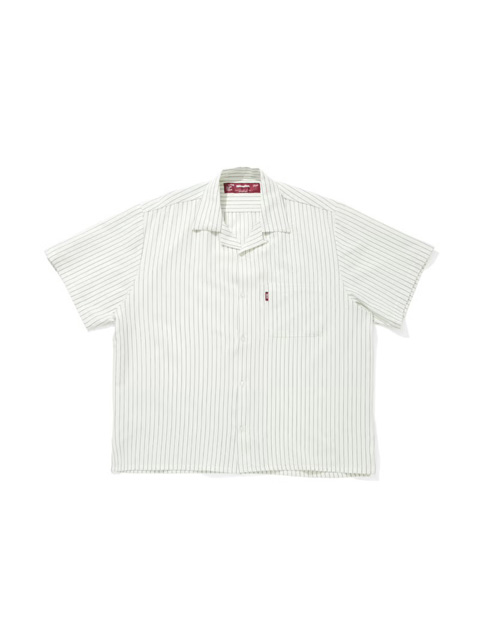 Hide and Seek 「Striped S/S Shirt」 オープンカラーストライプシャツ