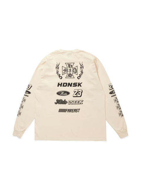 Hide and Seek 「No23 L/S Tee」 ロングスリーブプリントティーシャツ