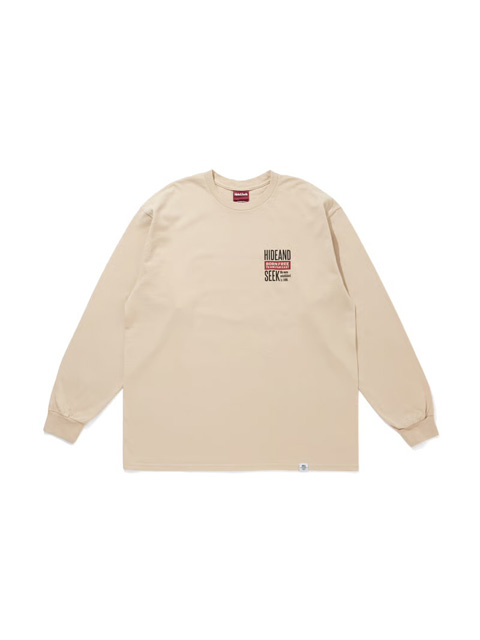Hide and Seek 「Burn L/S Tee」 プリントロングスリーブティーシャツ