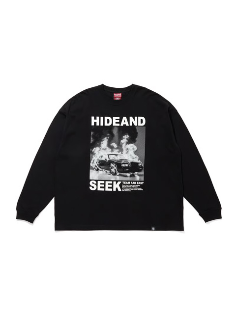 Hide and Seek 「Burn L/S Tee」 ルーズフィット プリントロング