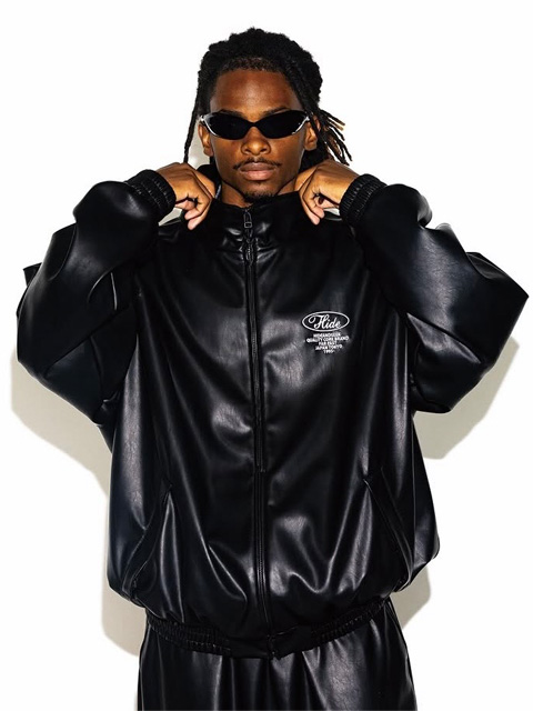 Hide and Seek 「Track Jacket（26AW）」 PUレザー トラックジャケット