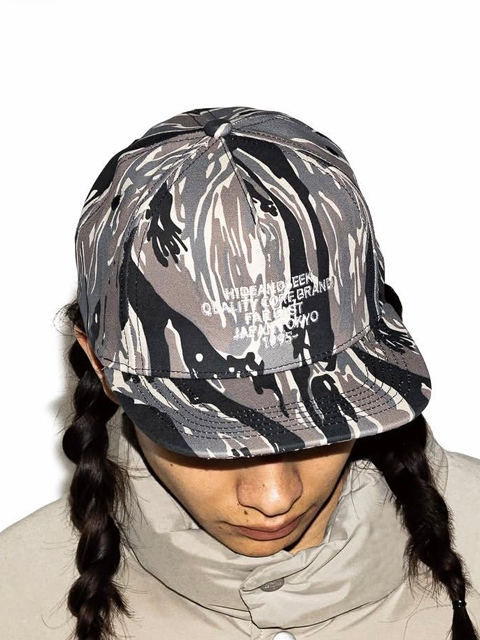 Hide and Seek 「Camo CAP（26AW）」 ユーズド加工 5パネル スナップ