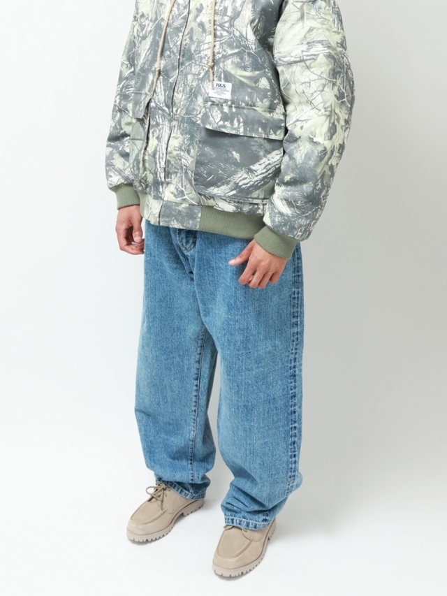 HIDE AND SEEK L.D.B デニムパンツ 極美品 サイズM 25SS Hide and Seek 「L.D.B.(25aw)」 ルーズフィット ウォッシュ加工デニム