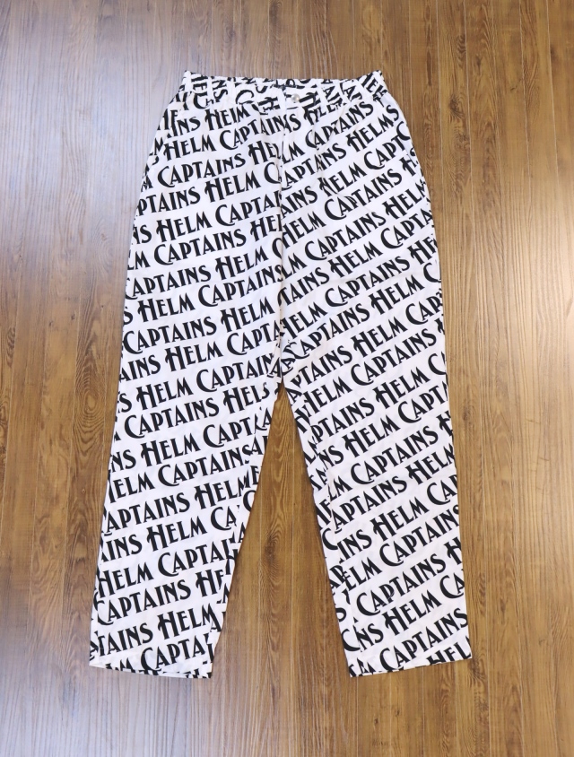 CAPTAINS HELM　　「#REPEATED LOGO PANTS」  　ワイドテーパード イージーパンツ