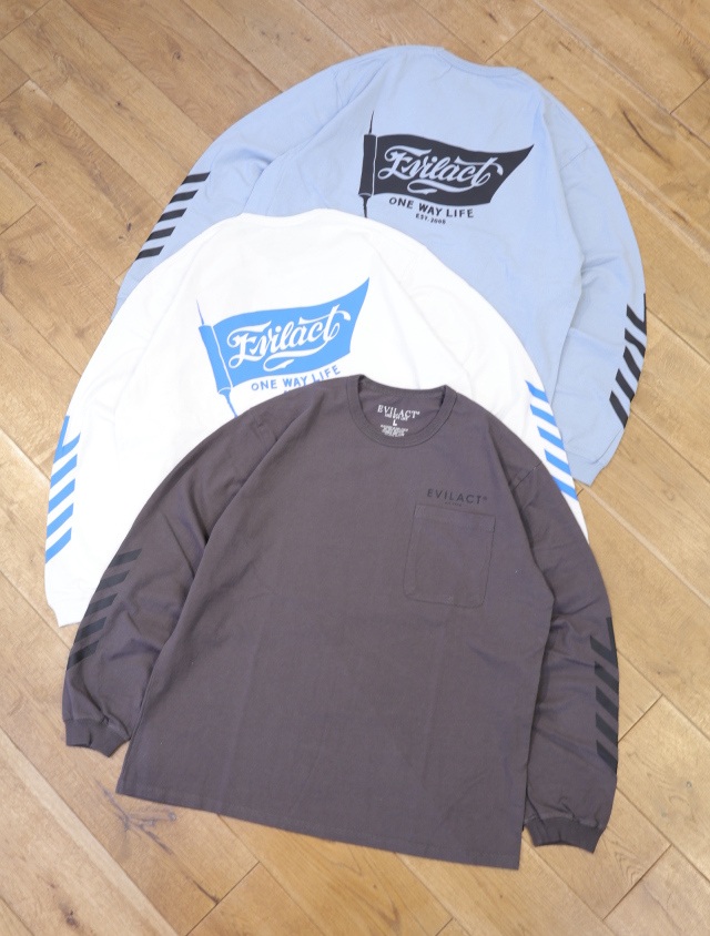 EVILACT 　　「FLAG-261 LS」　プリントロングスリーブ ティーシャツ