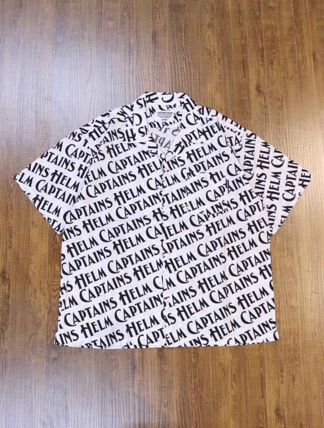 CAPTAINS HELM　　「#REPEATED LOGO S/S SHIRTS」  　オープンカラーシャツ