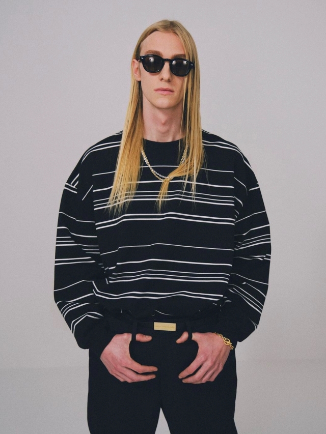 COOTIE 「 Supima Border Oversized L/S Tee 」 オーバーサイズ ボーダーロングスリーブティーシャツ COOTIE 「 Supima Border Oversized L/S Tee 」 オーバーサイズ ボーダーロングスリーブティーシャツ
