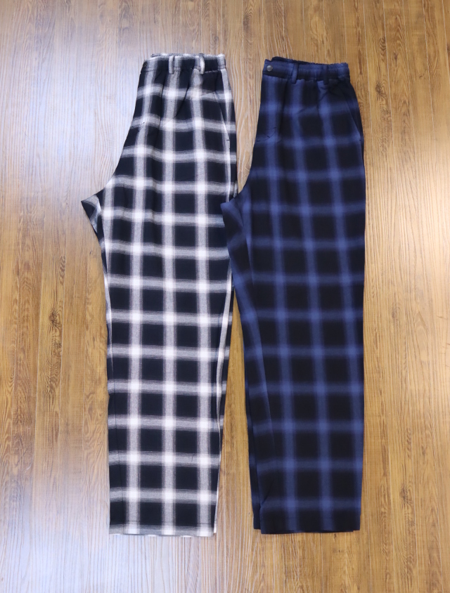 CAPTAINS HELM　　「#RELAX CHECK PANTS」  　オンブレーチェック ワイドテーパードイージーパンツ