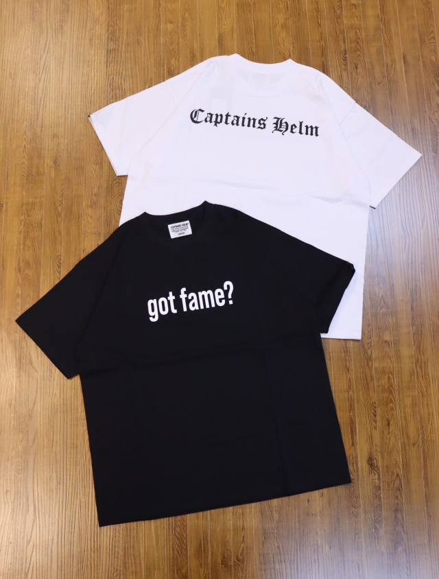 CAPTAINS HELM　　「#WEALTH AND FAME  SS TEE」  　プリントティーシャツ
