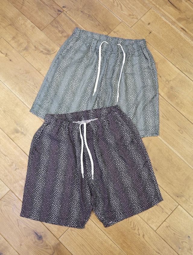 CALEE　　「STRIPE PATTERN EASY SHORTS」　レーヨン イージーショーツ