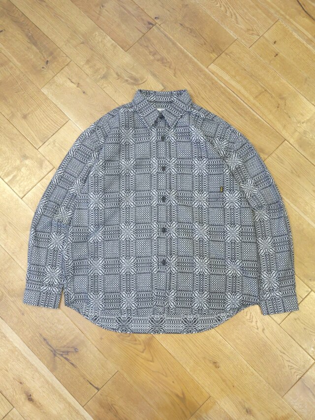 CALEE 　「JACQUARD L/S SH」  ジャガードロングスリーブシャツ