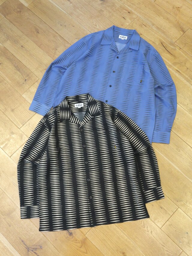 CALEE 　「NATIVE PRINT NEL SHIRT」  フランネル オープンカラーシャツ