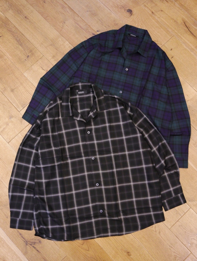 ROTTWEILER 「R9 CHECK SHIRT」 オープンカラー チェックシャツ MASH 