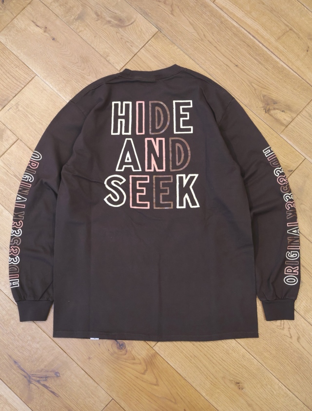 Hide and Seek メッシュシャツ Kj着用色違い ロンT HIDE AND SEEK