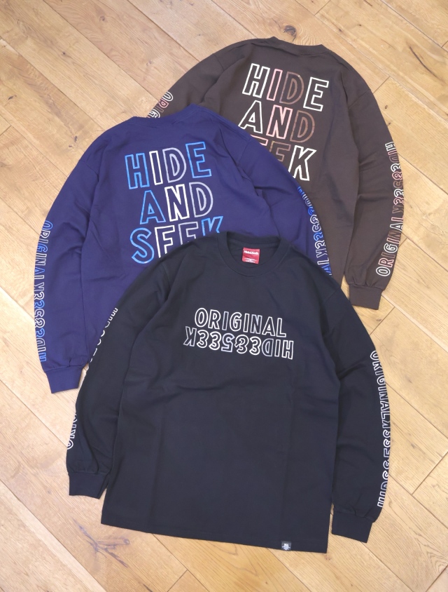 Hide and Seek ×Toru Nishiura 　「Original H&S L/S Tee」　プリント ロングスリーブティーシャツ
