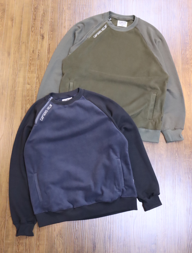 CAPTAINS HELM　　「#MIL FLEECE CREW SWEAT」  　クルーネックスフリースシャツ
