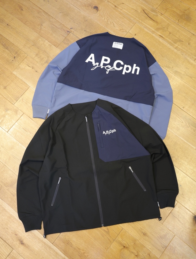 A.P.C.Golf × CAPTAINS HELM GOLF　　「A.P.Cph/Golf ZIPPER NO COLLAR JACKET」 　ノーカラージャケット