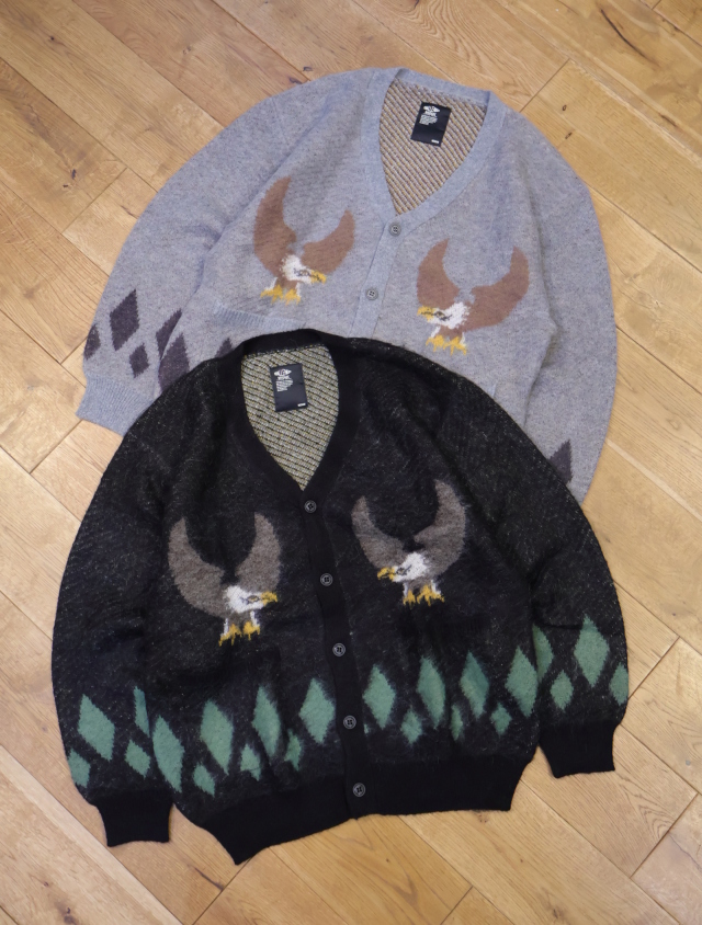 CHALLENGER  　「NATIVE EAGLE CARDIGAN」　モヘアウールカーディガン