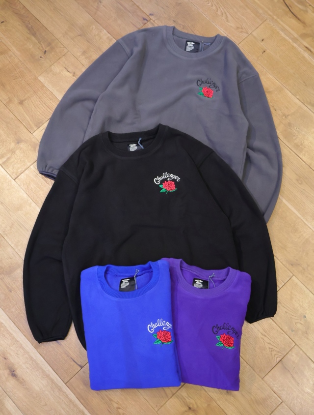 CHALLENGER  　「ROSE C/N FLEECE」　クルーネックフリース