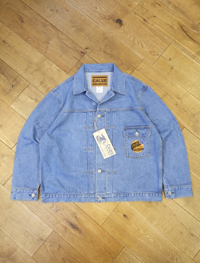 CALEE　「1st TYPE DENIM JACKET<USED>」　1stタイプ ユーズド加工デニムジャケット
