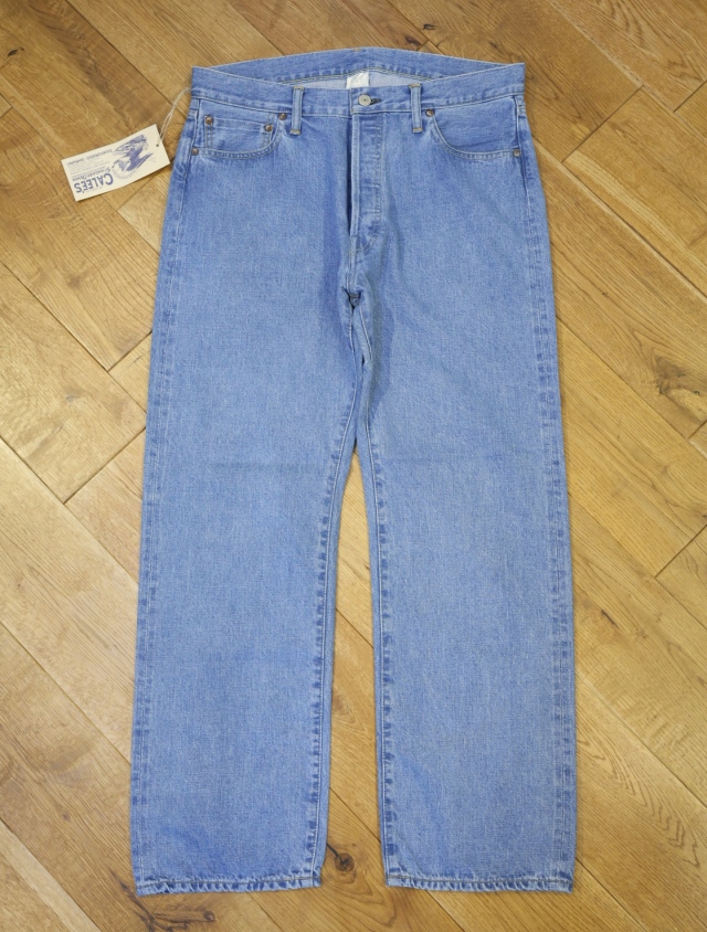 CALEE　　「VINTAGE REPRODUCT STRAIGHT DENIM PANTS＜USED＞」　ユーズド加工 ストレートデニムパンツ