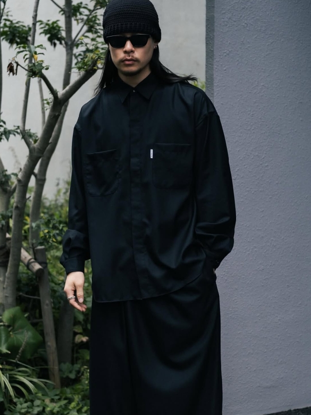 COOTIE 「TECHWOOL® Fly Front L/S Shirt」 フライフロントシャツ