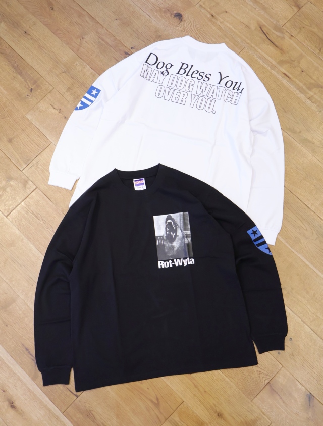 ROTTWEILER　　　「DOG PHOTO LS TEE」 　プリント ロングスリーブティーシャツ