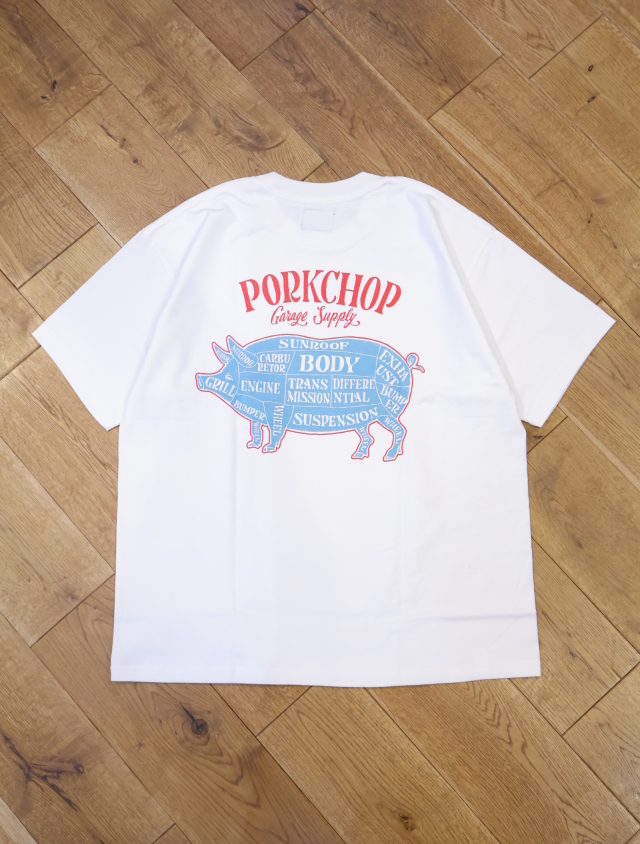 PORKCHOP GARAGE SUPPLY 「PORK BACK TEE」 プリントティーシャツ