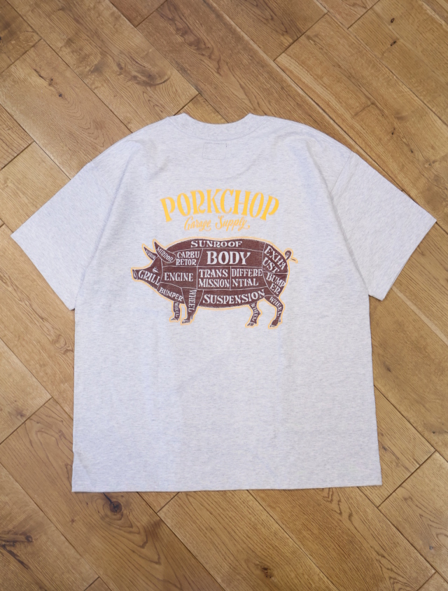 PORKCHOP/PCGS BLOCK TEE（WHITE）プリントT-25春夏 PORKCHOP/PCGS BLOCK TEE（WHITE）［プリントT-25春夏］ - JONAS