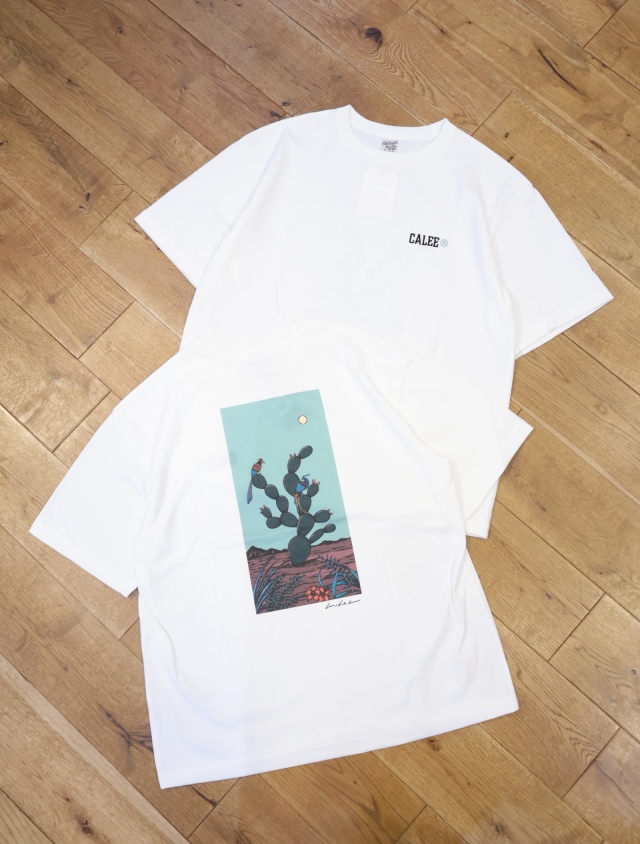 CALEE × MIHO MURAKAMI　　「DROP SHOULDER PRINT TEE＜TYPE B＞」　　ドロップショルダープリントティーシャツ