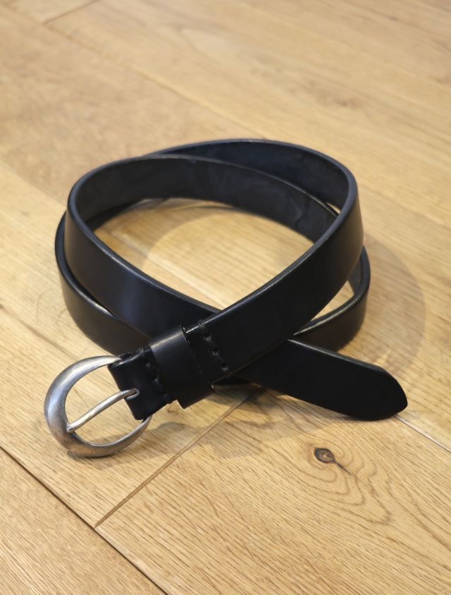 MASSES　「LEATHER BELT H」　SILVER925製バックル レザーベルト