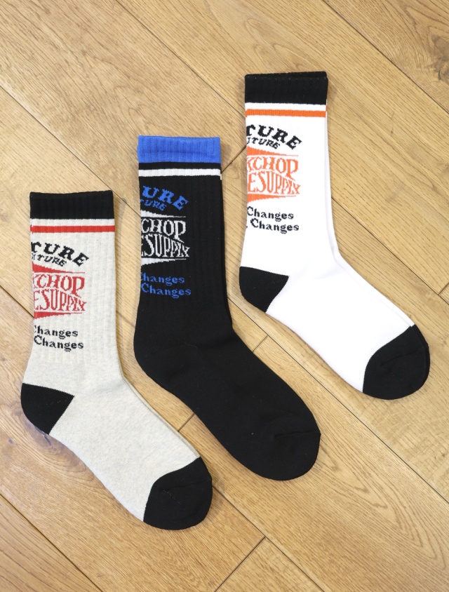 【4月26日 発売！】PORKCHOP GARAGE SUPPLY　「WAVE LOGO SOX」 　ソックス