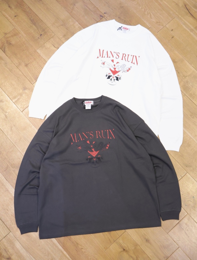 CUT RATE 　「MAN'S RUIN L/S TEE」　プリントロングスリーブティーシャツ