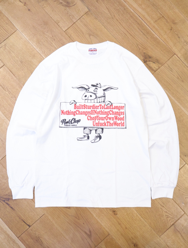 PORKCHOP GARAGE SUPPLY 「SLOGAN L/S TEE」 ロングスリーブ