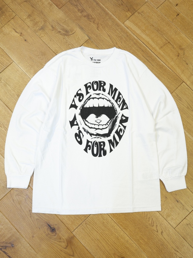 MASSES × Y's for men　「LS TEE LIPS」　　プリントロングスリーブティーシャツ