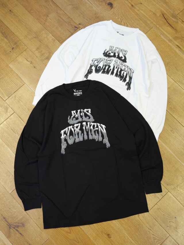 MASSES × Y's for men　「LS TEE JOINT」　　プリントロングスリーブティーシャツ