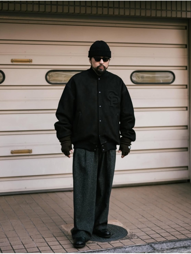 COOTIE 「Nubuck Varsity Jacket」 ヌバックレザー ヴァーシティー