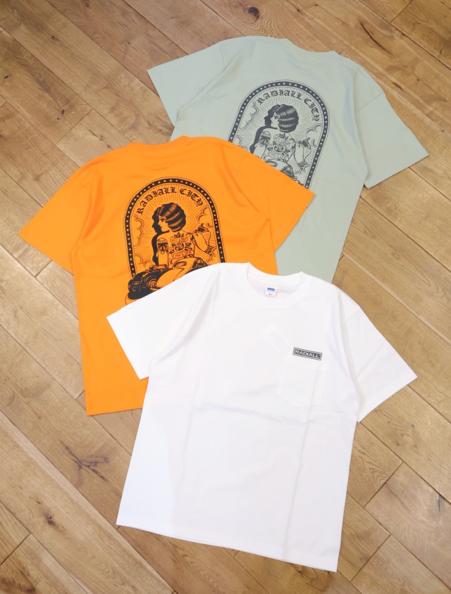 RADIALL 　「SHAKEDOWN BOULEVARD - CREW NECK T-SHIRT S/S」　プリントポケットティーシャツ