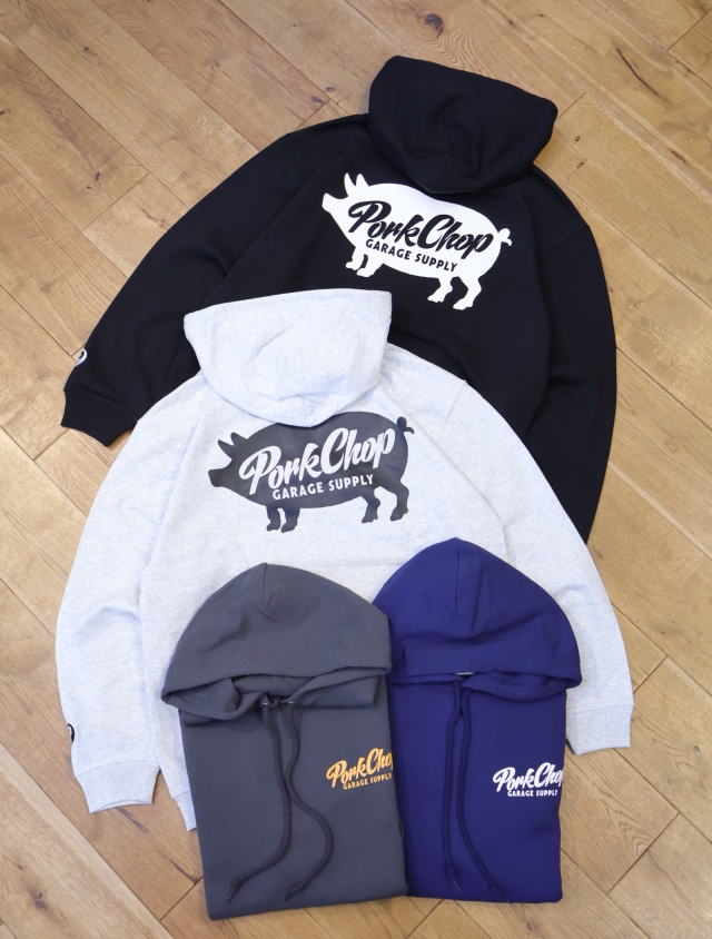 PORKCHOP GARAGE SUPPLY 「SCRIPT COLLEGE HOODIE」 プルオーバー