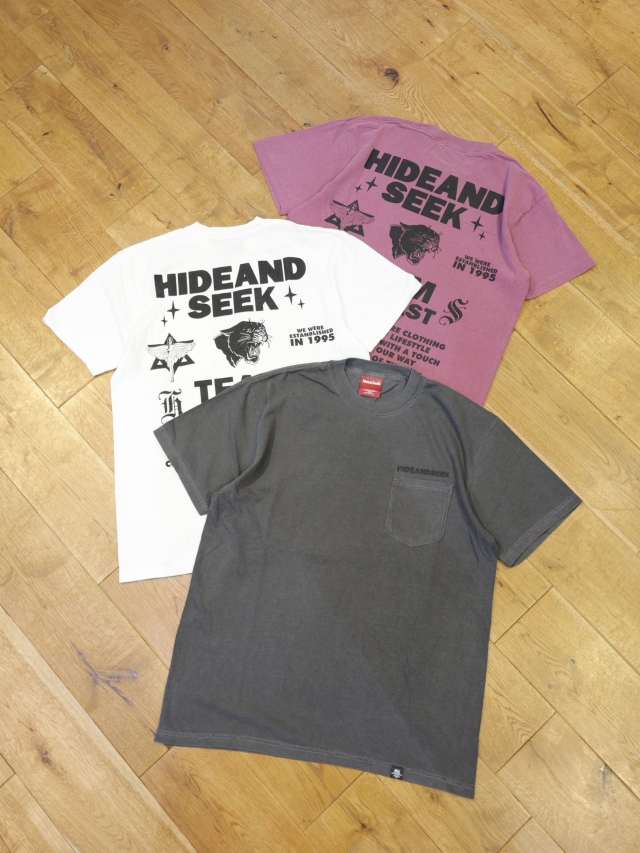 Hide and Seek　「Team Pocket S/S Tee」　プリントポケットティーシャツ