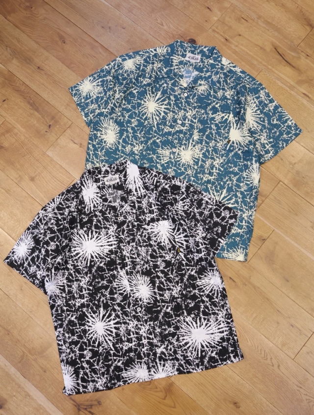 CALEE 　　「R/P BATIK PATTERN OPEN COLLAR SH」    オープンカラーシャツ