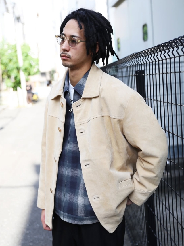 CALEE 「GOAT LEATHER CAR COAT ＜EXCLUSIVE＞」 レザーカーコート