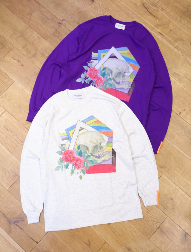 Black Weirdos 　「Skull Drawing LS Tee」　プリントロングスリーブティーシャツ