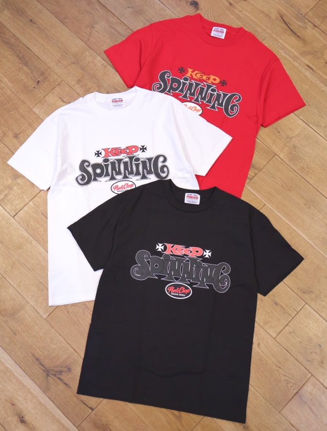 【 3月17日 発売！】PORKCHOP GARAGE SUPPLY　「SPINNING TEE」  プリントティーシャツ